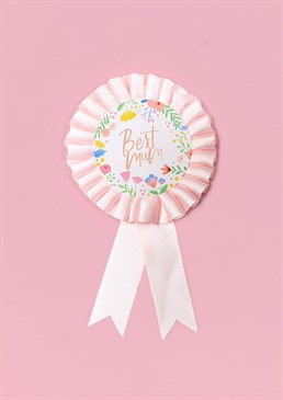 If she really is the best mum then obviously she needs this badge so the whole world knows! A great Mother&rsquo;s Day gift, your mum will be tickled pink to receive this gorgeous, rosette style badge with a floral design and satin ribbon.