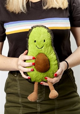 Perfect for little and big kids. A healthy companion. Irresistibly soft and squishy. One of your 5 a day!. Dimensions: 20cm high. Obsessed with avocado? If you know someone who'd happily eat it every day of the year (that'll be  dinner with a side of avocado please), this adorable cuddly toy will surely be everything they avo wanted! The perfect green, plush companion with a two-tone outer, this unbelievably fluffy Avo by Jellycat really needs to be cuddled to believe how soft it is. This toy is suitable for newborns and a great, unique gift for all ages.
