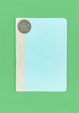 This lovely blue notebook is for writing down all your notes, plans and ideas to help make them reality - a perfect blank canvas! So what are you waiting for? This A5 softback notebook is perfect bound and contains 152 high quality lined pages.