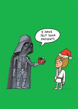 For all you Star Wars fans out there you'll love the play on words in this funny Christmas card by Cardinky. Perfect for a giggle. Luke out.