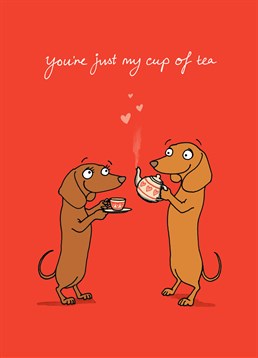 There is nothing like a perfect cup of tea ... so if you've found yours, give them this Cardinky card on Valentine's day and break out the custard creams.