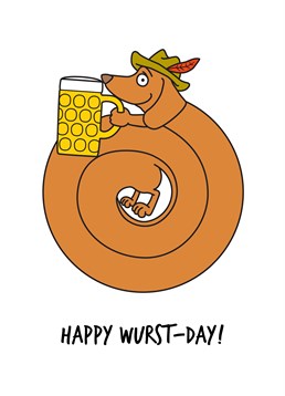 This Cardinky card is perfect for a sausage and a sausage dog lover on their birthday!