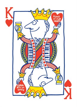 Bit of a poker champ? Crown your Dad the king of beer and cards with this cute Father's Day design by Cardinky.