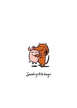 Send big hugs and comfort someone you care about in their time of need. Thinking of you design by Cardinky.