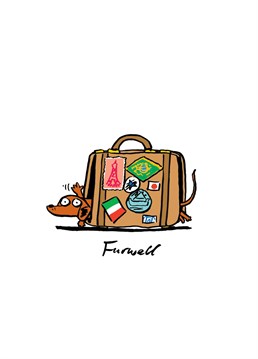 Say adieu, and a bid a fond fur-well to someone who's embarking on a new adventure! Cute leaving design by Cardinky.