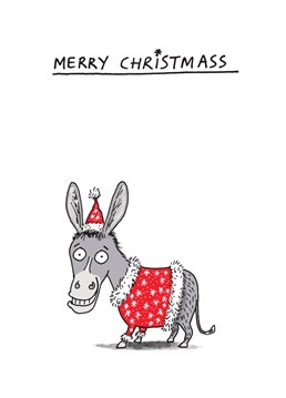 Send this cheekily illustrated cartoon humour card to a lover of puns to celebrate Christmas in style.