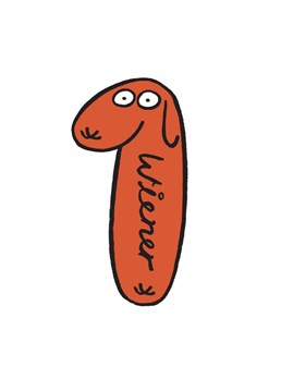 Congratulations you're a Wiener! Send this cheekily illustrated cartoon Sausage card to a top dog to celebrate their pawsome achievement.