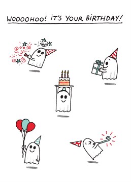 Send this spooktacularly punny illustrated cartoon birthday card to a friend or loved one on their special day.