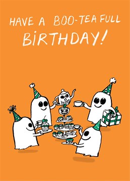 Send this illustrated cartoon humour card to a friend or relative to wish them a spooktacular birthday.