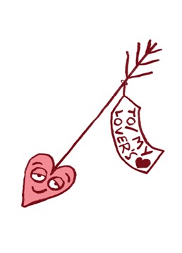 Send this Cupid's Arrow Illustrated Cartoon Valentine's Card straight to your Lover's Heart.