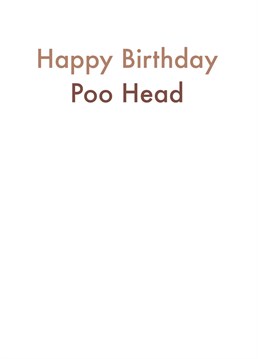 Wish the Poo Head in your life a Happy Birthday. Designed by Card and Cake.