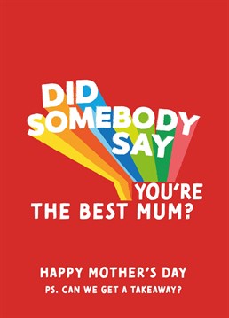 Love a Takeaway? Love your Mum? Here's the perfect card!
