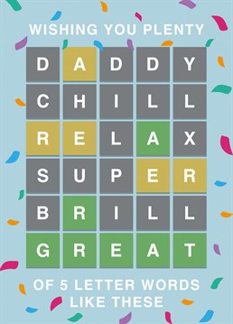 Send this card to the biggest Wordle fan this Father's Day!