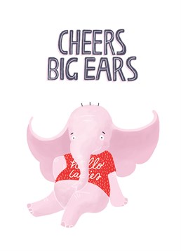 How better to say thank you than with a pink elephant! Another brilliant card from The Cardy Club!