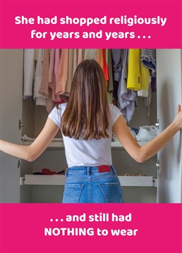 I think we all know this person! Make her laugh with this funny card from the Comedy Card Company.