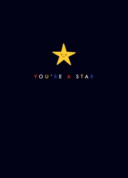 Let someone know what a star they are with this simple illustrated card. Designed by Ceinken.