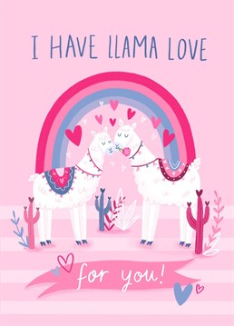 I have llama love for you! A cute illustration of two llamas in love. Perfect for your other half on Valentine's Day. Designed by Chloe Fae Designs.