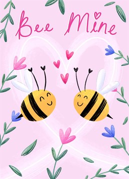 A cute illustration of two bees in love. Perfect for your other half on Valentine's Day. Designed by Chloe Fae Designs.