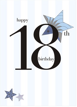 This birthday card by Claire Giles is all you need to make his 18th birthday extra special.