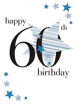 This birthday card by Claire Giles is all you need to make his 60th birthday extra special.