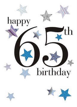 This birthday card by Claire Giles is all you need to make his 65th birthday extra special.