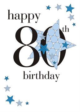 This birthday card by Claire Giles is all you need to make his 80th birthday extra special.