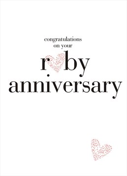Send this bright and elegant anniversary card by Claire Giles to wish the couple a happy day.