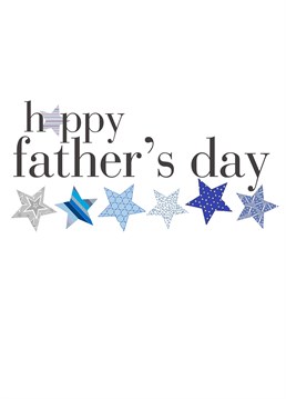 Show him he's a star with this sparkling Father's Day card by Claire Giles.