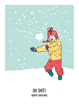 This Scribbler Christmas card is perfect for anyone who always finds themselves on the wrong end of a snowball.