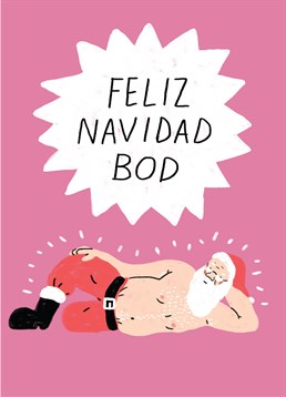 Dad bod is so totally in right now! Send this Scribbler Christmas card to someone who might me developing one.