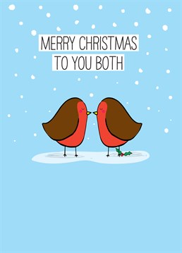 Merry Christmas Robins by Scribbler. Wish them both a Merry Christmas with this cute Robin couple in the snow.