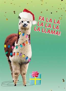 Wish an animal lover a whole llama love this Christmas with this festive design by Scribbler.