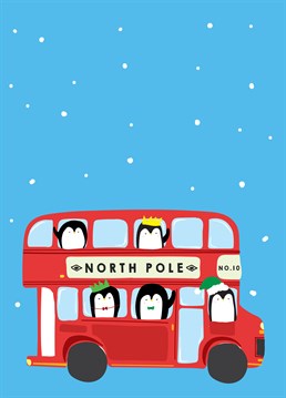 Do you know a little one who'd love to be on this double decker bus to the north pole right now? Spread some Christmas joy with this seasonal design by Scribbler.