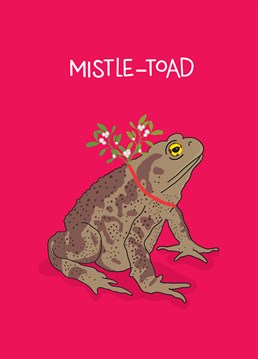 Even toads deserve a kiss under the mistletoe at Christmas. Let someone know they're a toadal babe with this Scribbler design.