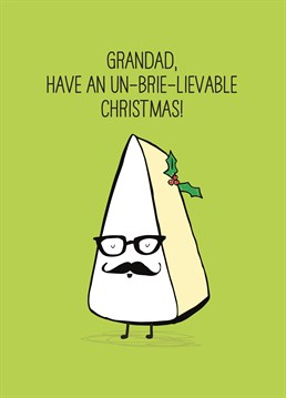 Where would you brie without your Grandad?! Give him a gouda laugh this Christmas with the perfect cheese lovers card by Scribbler.