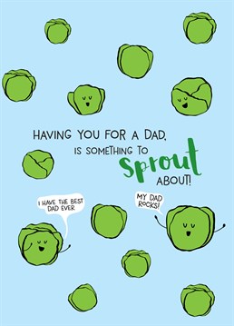 Whether your Dad is a notorious lover or hater, you can't get more of an iconic and divisive Christmas symbol than the humble Brussels sprout! Designed by Scribbler.