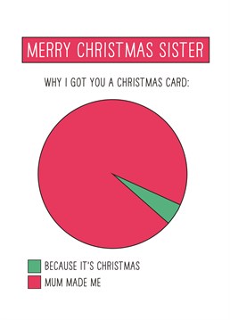 You steal her clothes all year (shhh), the least you can do is buy your sister this Christmas card by Scribbler.