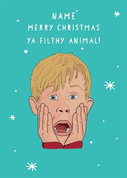 Send this classic personalised design by Scribbler to have them screaming 'KEVIN!!' and driving their family mad all Christmas long!