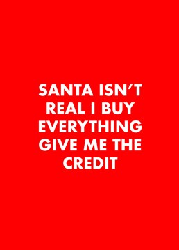 Make sure credit's given where credit's due with this hilarious Christmas card by Scribbler.