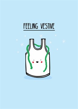 John McClane, is that you? If you can't get your dad to wear anything other than a white vest (yes, even on Christmas) then have a laugh with this punny Scribbler card.