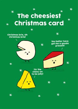 You'd feta have the cheesiest Christmas imaginable with the help of this seriously punny card by Scribbler.
