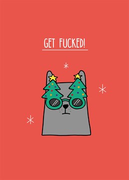If you love Christmas about as much as a hole in your head, make your feelings known with this rude design by Scribbler.
