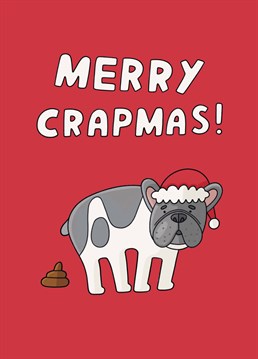 Here comes Santa Paws! And look, he's left you a lovely Christmas present... Make a dog lover laugh with this rude Scribbler card.