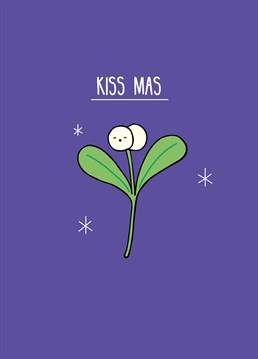 Make a date to meet that special someone under the mistletoe with this cute Christmas card by Scribbler.