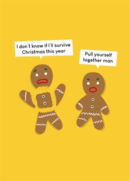 Not the gumdrop buttons!! Make a gingerbread lover laugh with this brilliant Scribbler Christmas card.