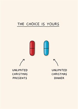 Christmas is everywhere, it is all around us... Give a Matrix fan the toughest choice ever with this brilliant Scribbler card.