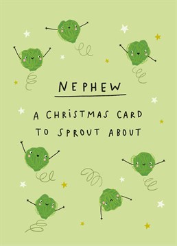 Encourage your favourite nephew to eat his sprouts this Christmas by sending this cute Scribbler card.