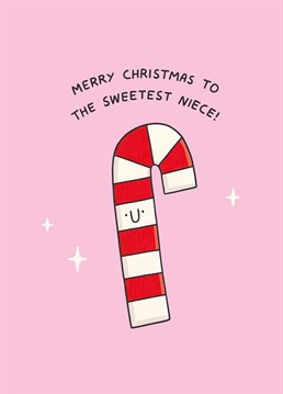 Send sweet, peppermint Christmas wishes to your niece with this adorable Scribbler card.