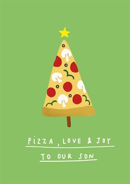 If your son would rather have pizza for dinner (even on Christmas) then make his wish come true with this cute Scribbler card.