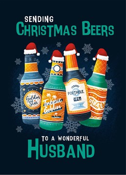 It's Christmas and you know what that means - it's time to get drunk! Wish your husband a very beery Christmas with this cool Scribbler card.